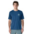 Camiseta Patagonia M'S Cap Cool Daily Shirt - Great Waves Homem Azul /Azul