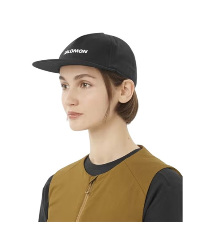 Gorra Salomon Logo Flat Deep Negro