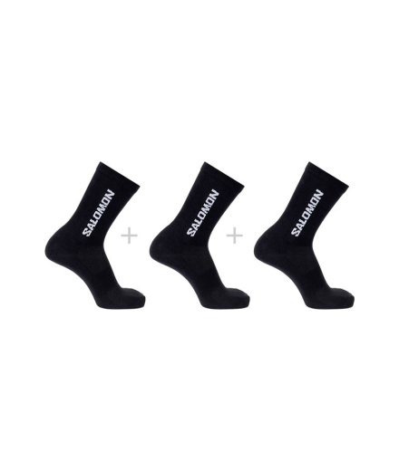 Meias de Montanha Salomon Everyday Lite Crew 3-Pack Preto