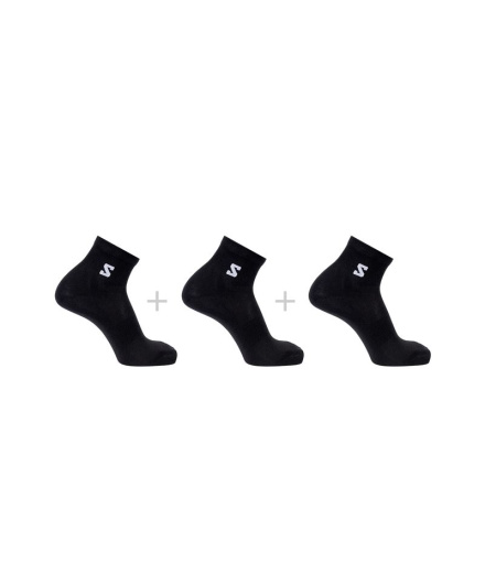 Meias de Montanha Salomon Everyday Lite Quarter 3-P Preto