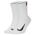 Chaussettes de Tennis Nike court Multiplier Cushioned Tennis Crew (2 Paires) Blanc