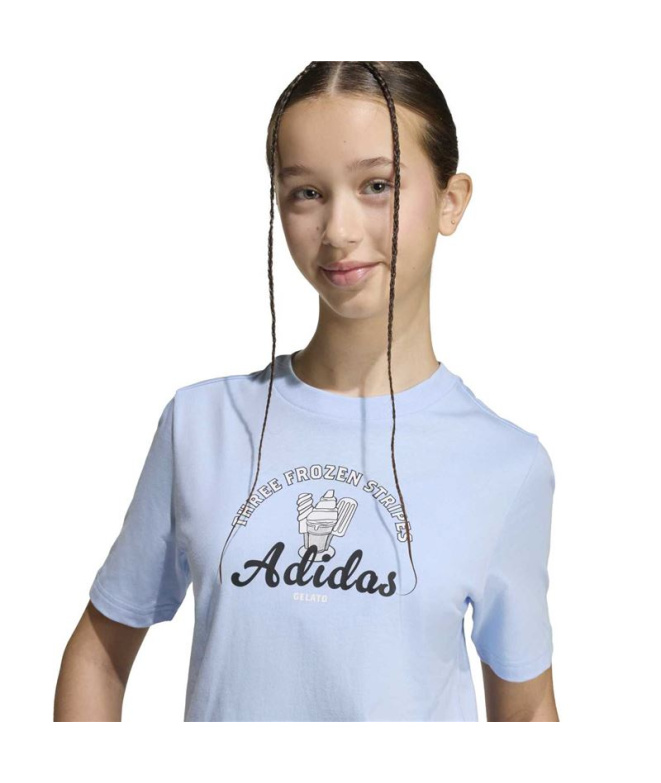 Camiseta adidas Food 2 Infantil Azul