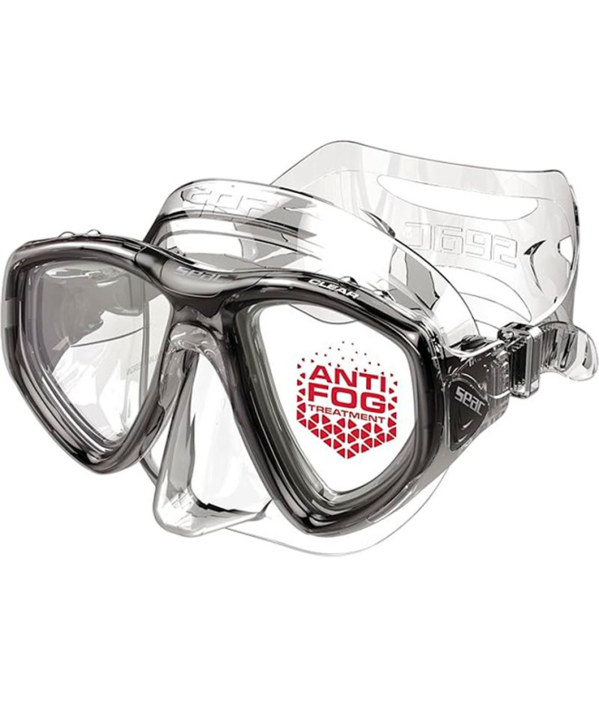Máscara Clear Antifog S/Kl Preto/Transparente Seac