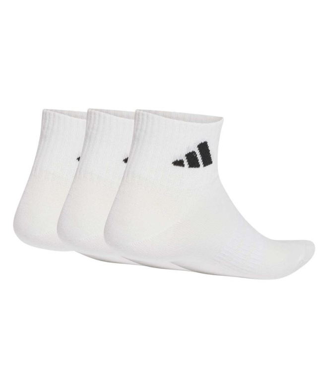 Meias adidas Ess Ank 3P Branco/Branco/Preto