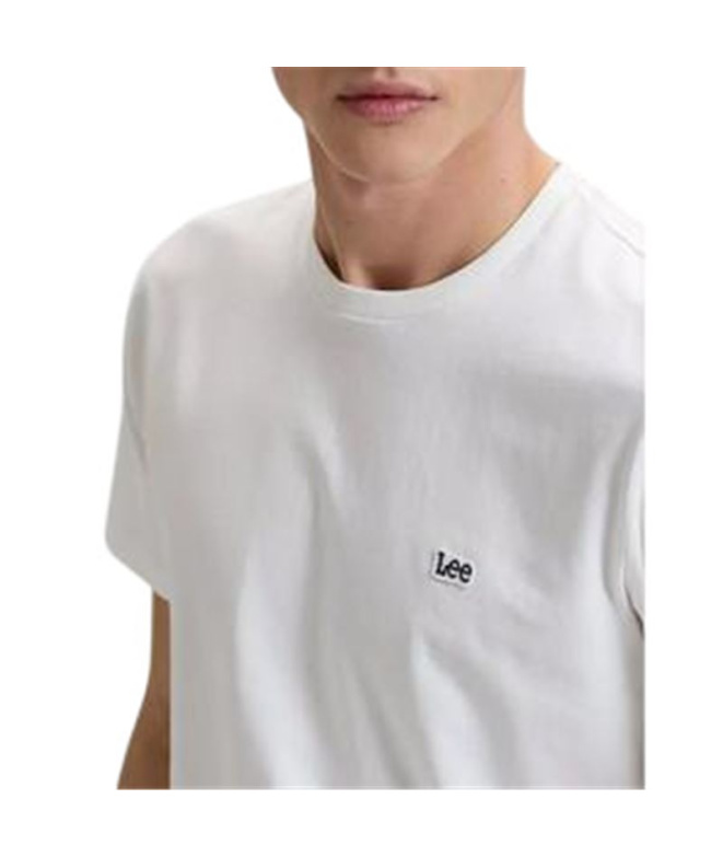 Camiseta Lee Ss Patch Logo Blanco Hombre Blanco