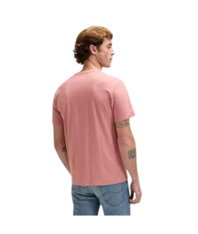 Camiseta Lee Ss Patch Logo Mallory Hombre Rosa
