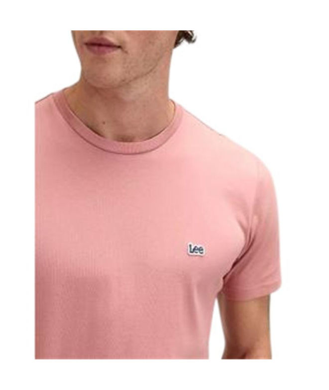 Camiseta Lee Ss Patch Logo Mallory Homem Rosa