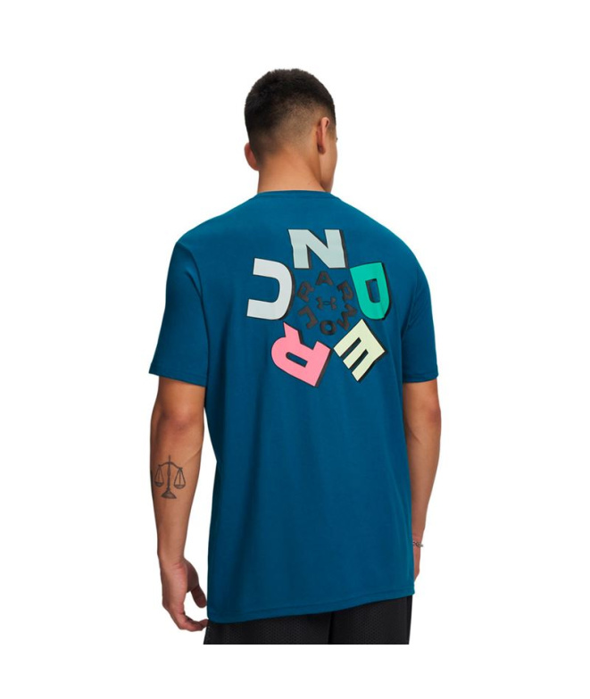 T-shirt Under Armour Radial Wm Ss Homme Bleu