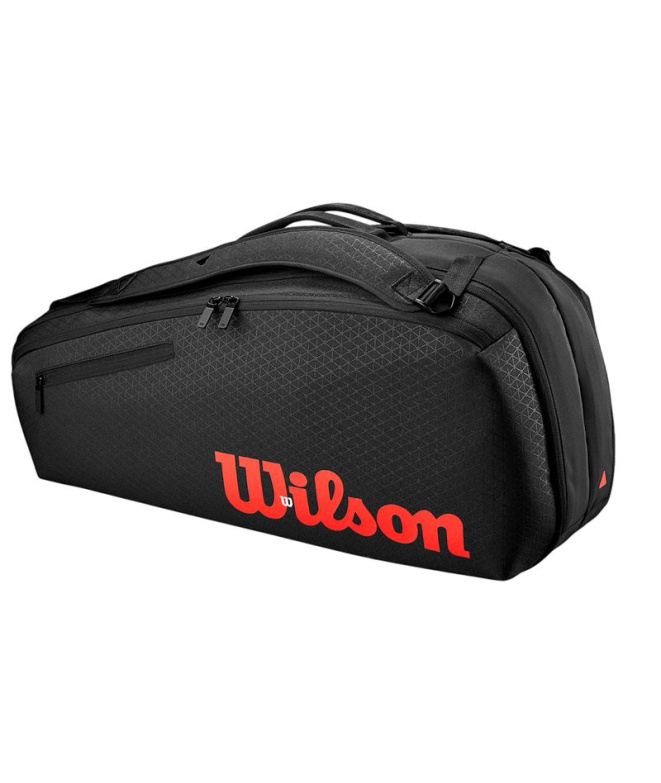 Raquetero de Tenis Wilson Clash V3 6Pk Negro/Rojo/