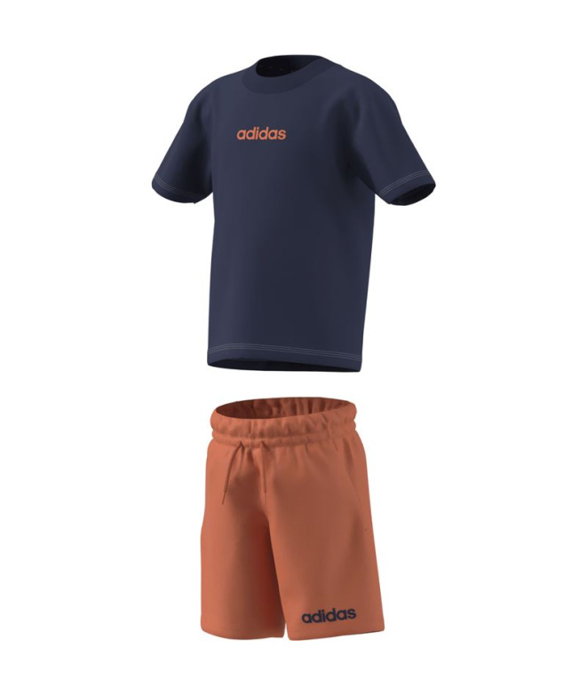 Conjunto adidas Lk Linear T-Set Infantil Azul...