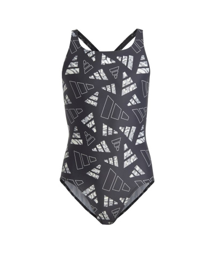 Fato de banho de Natação adidas Aop Bars Suit Menina