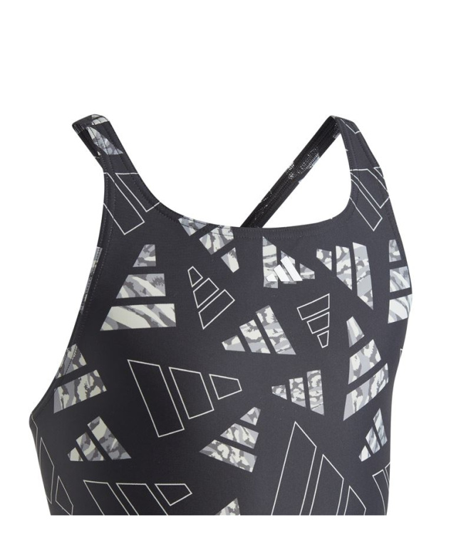 Bañador de Natación adidas Aop Bars Suit Niña