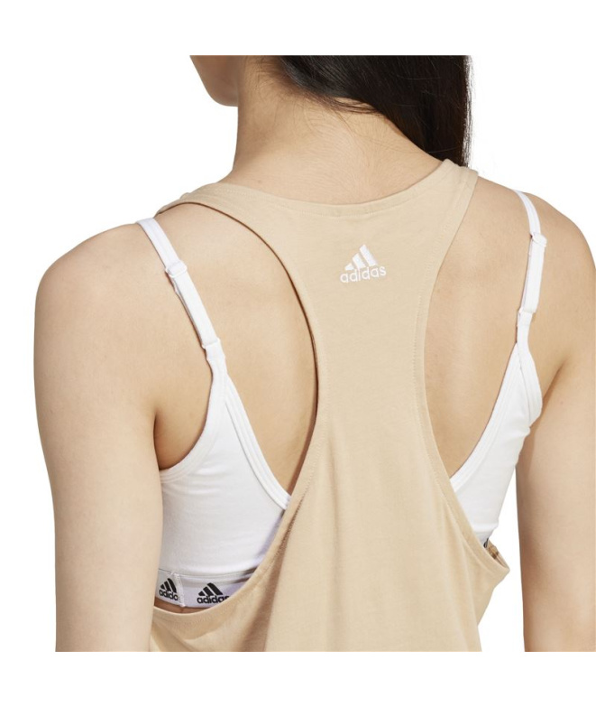 Top adidas Linear Tk Mulher Bege