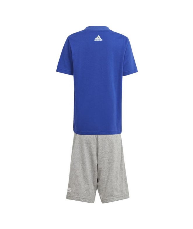 Conjunto adidas Essentials Logo Infantil Azul
