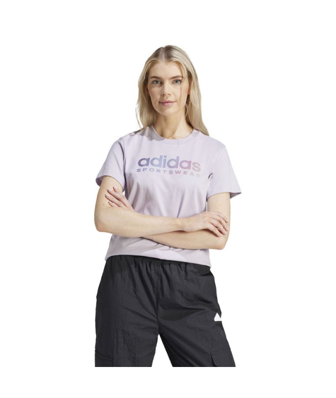 Camiseta adidas Linear Spw Gt Mulher Lilás