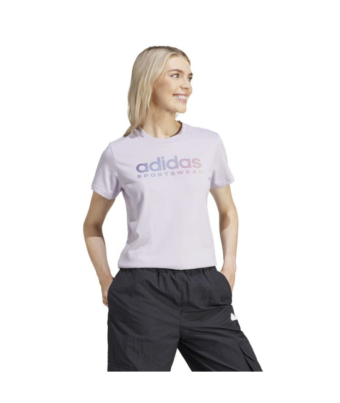 Camiseta adidas Linear Spw Gt Mulher Lilás