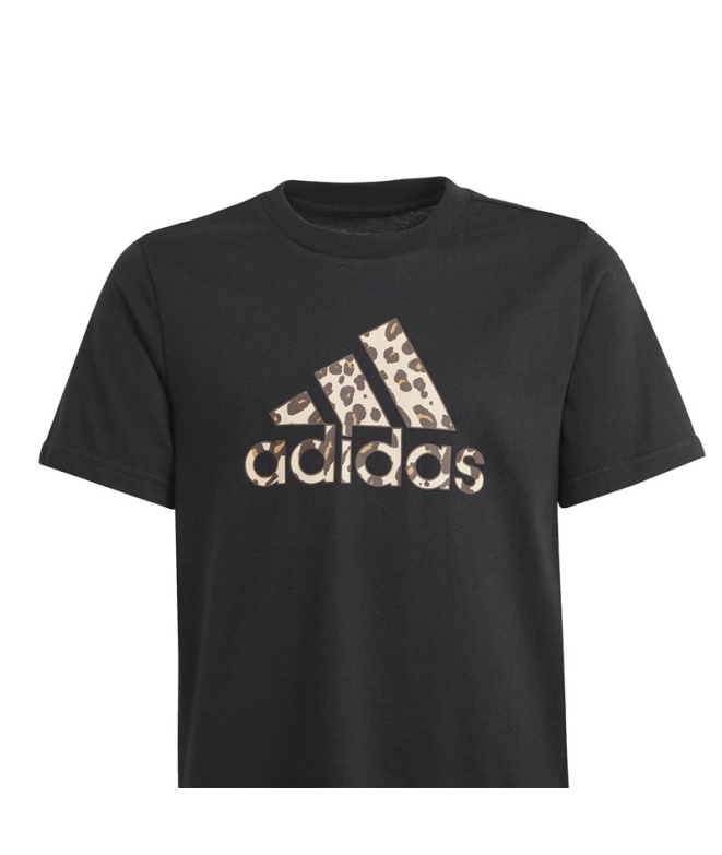 Camiseta adidas Animal Menina Negro