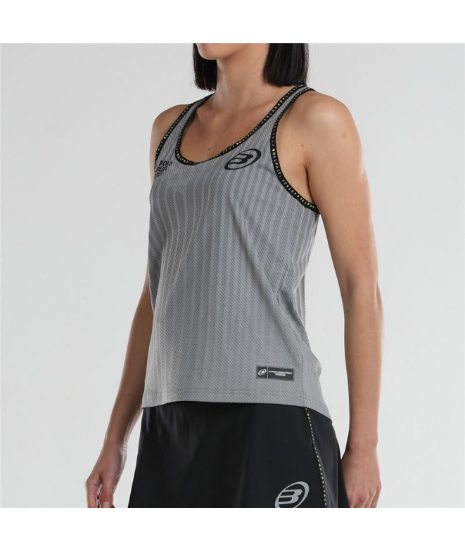 Camiseta de Pádel Bullpadel Lugar Gris Mujer