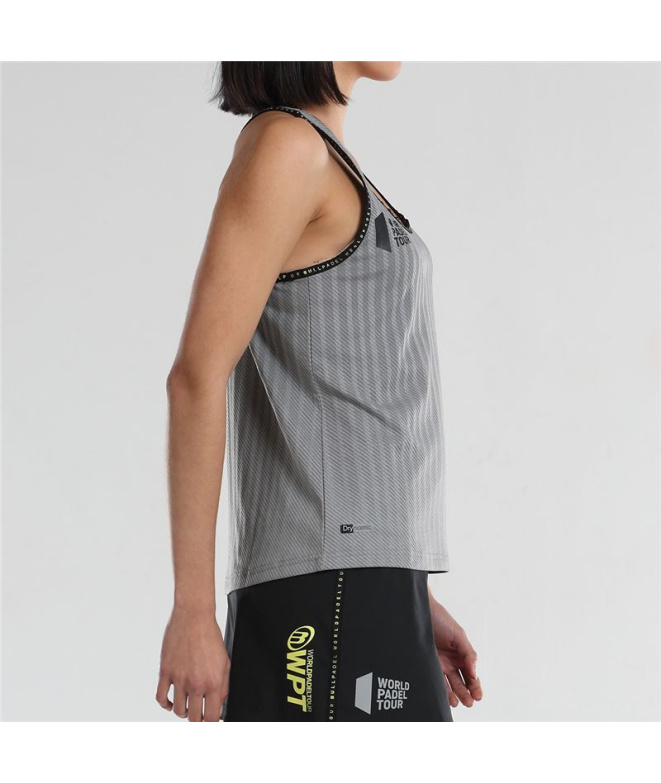 Camiseta de Pádel Bullpadel Lugar Gris Mujer