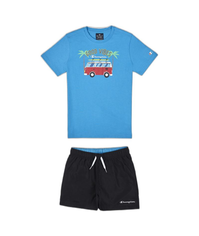Conjunto Champion Set Azul Menino