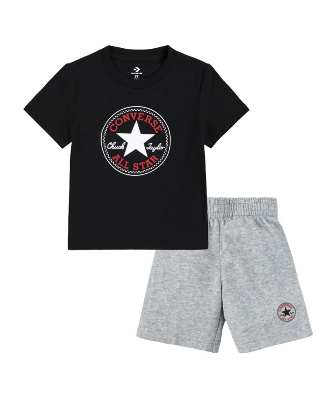 Conjunto Converse Core Tee & Ft Short Cinza...