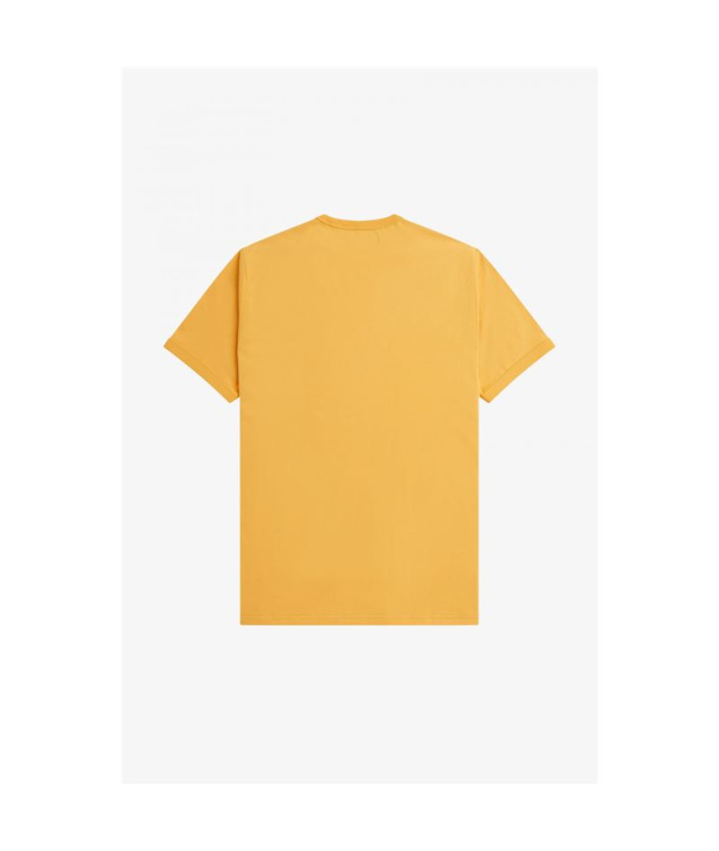 Camiseta Fred Perry Ringer Hombre Amarillo