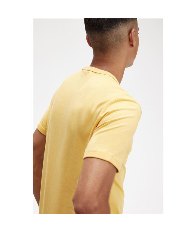 Camiseta Fred Perry Ringer Hombre Amarillo