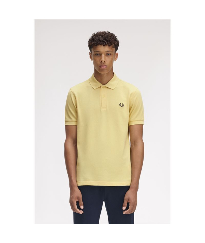 Polo Fred Perry Liso Homem Amarelo