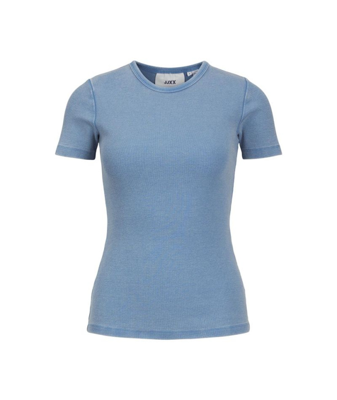 Camiseta Jack & Jones Jxfrankie Wash Ss Mujer Azul