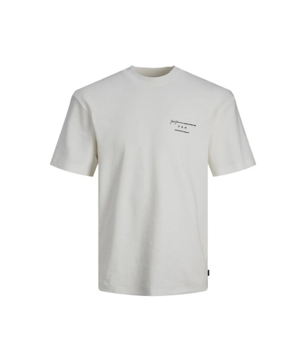 Camiseta Jack And Jones Lisa Cuello Redondo Hombre Blanco