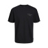 Camiseta Jack And Jones Lisa Gola Redonda Homem Preto