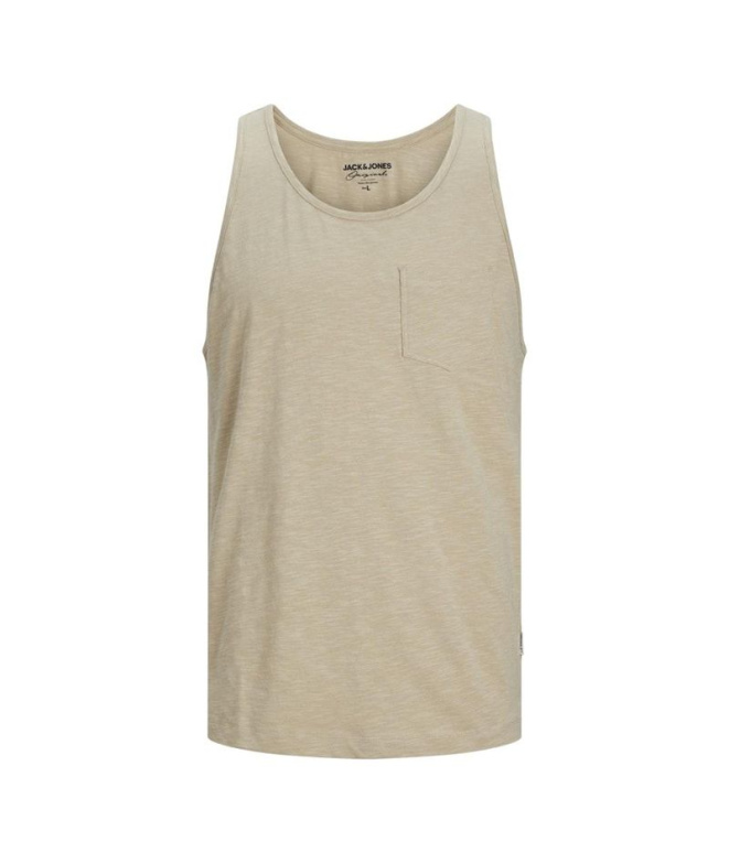 Camiseta Jack & Jones Jortampa Slub Top Bege