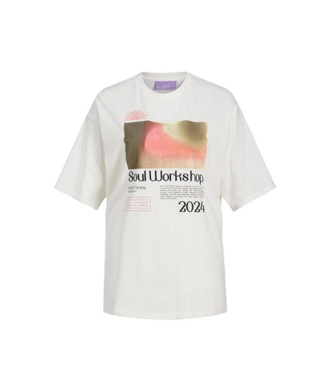 Camiseta Jack & Jones Jxpaige Mujer Blanco