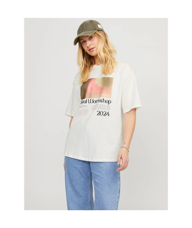 Camiseta Jack & Jones Jxpaige Mujer Blanco
