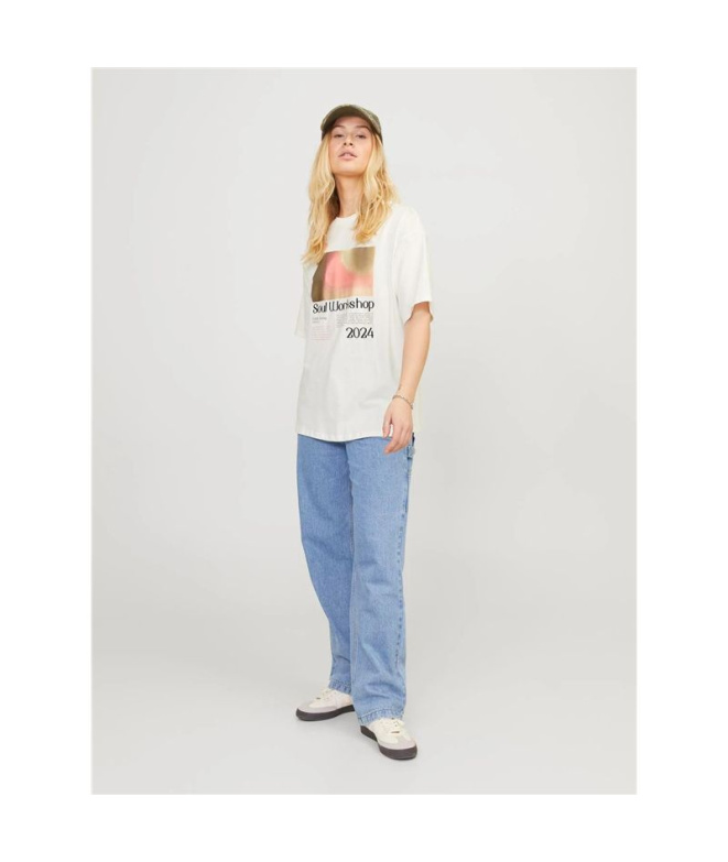 Camiseta Jack & Jones Jxpaige Mujer Blanco