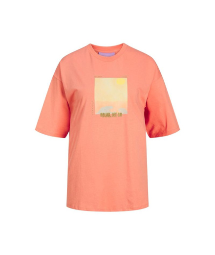 Camiseta Jack & Jones Jxpaige Mujer Coral