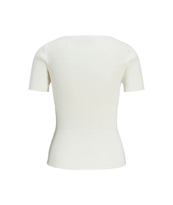 Camiseta Jack & Jones Jxsky Ss Knit Cloud Dancer