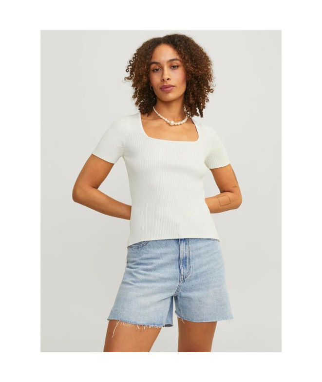 T-shirt Jack & Jones Jxsky Ss Knit Cloud Dancer