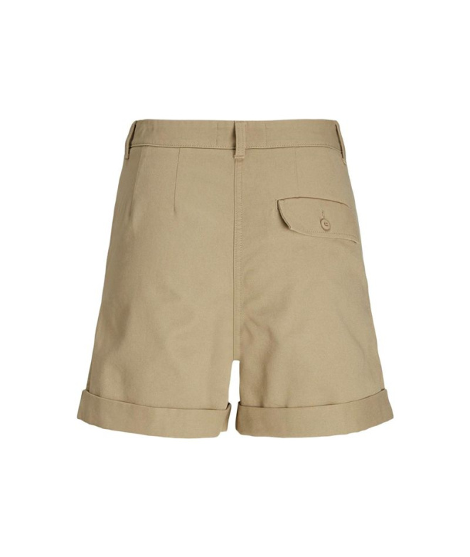 Calças Jack & Jones Jxmaddy Rlx Ctn Hw Bege