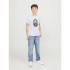 Camiseta Jack & Jones Jorheavens  Crew Neck Infantil Branco