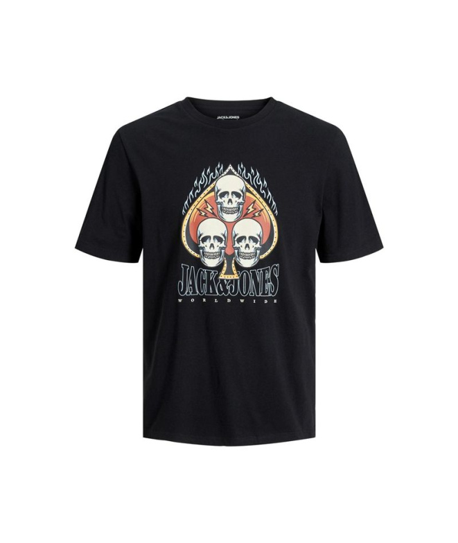 T-shirt Jack & Jones Jorheavens  Neck Enfant Noir