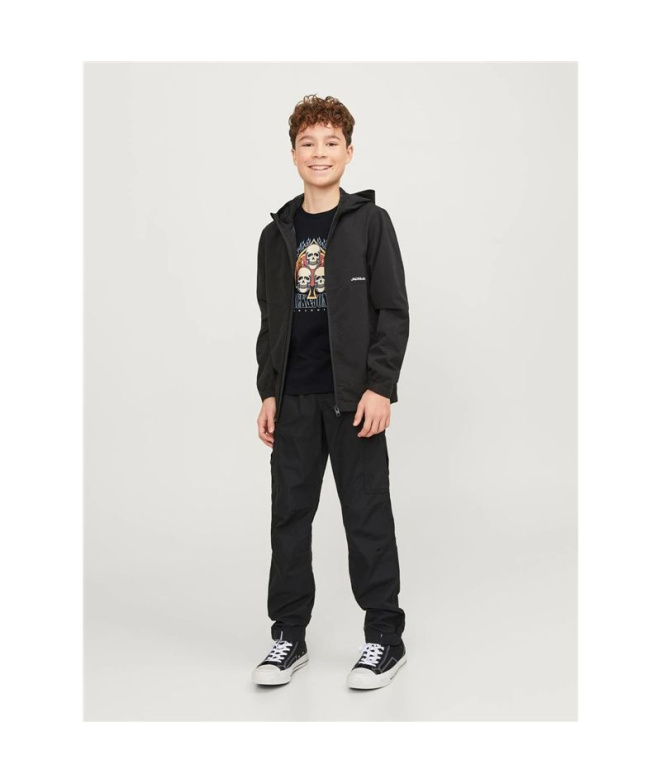 T-shirt Jack & Jones Jorheavens  Neck Enfant Noir