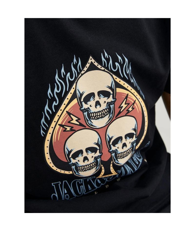 T-shirt Jack & Jones Jorheavens  Neck Enfant Noir