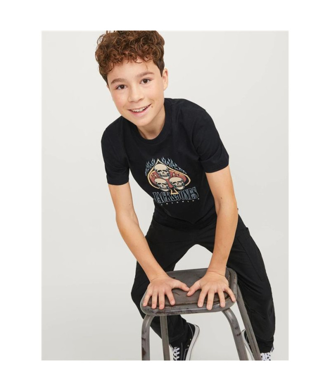 T-shirt Jack & Jones Jorheavens  Neck Enfant Noir