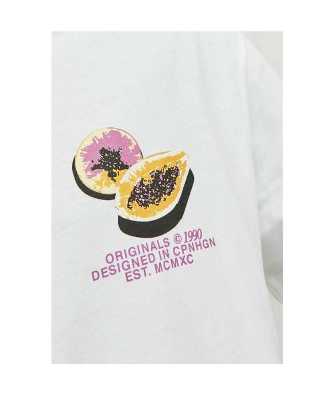 T-shirt Jack And Jones Tampa Back Infantil Branco