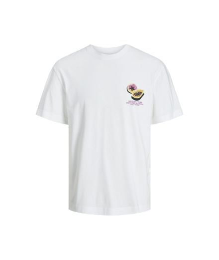 Camiseta Jack & Jones Jortampa Back Ss Crew Neck Mni Branco