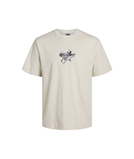 Camiseta Jack & Jones Jcotint Tee Ss Crew Neck Beige