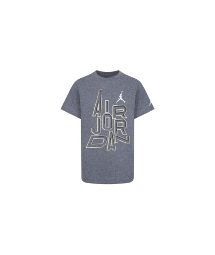 Camiseta Nike Jordan 23 Gold Line S/S Niño Gris