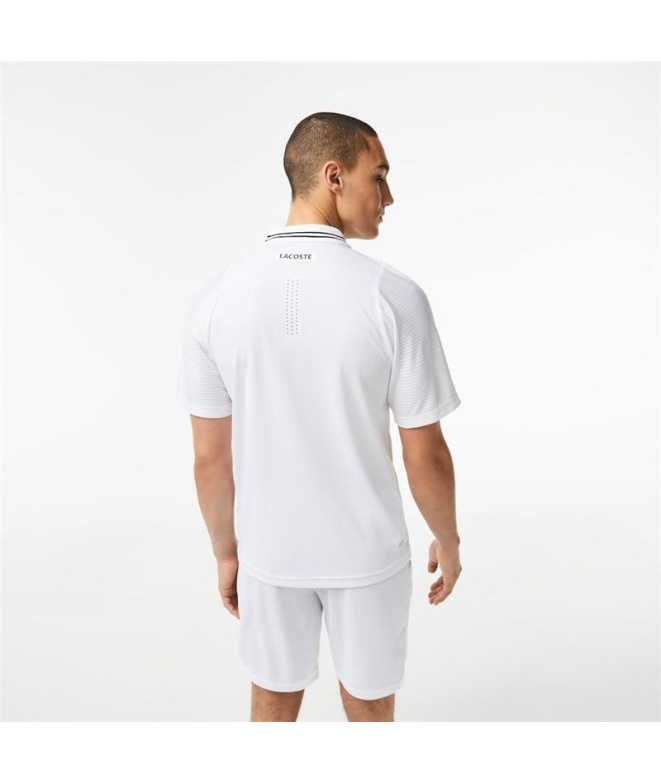 Polo Lacoste Tennis × Daniil Medvedev Blanc Homme