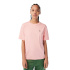 Camiseta Lacoste Crew Neck Premium Cotton Rosa Mulher
